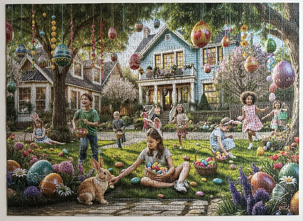 Easter Egg Hunt - Vermont Christmas  Company puzzle collectible [Barcode 819273026118] - Main Image 3