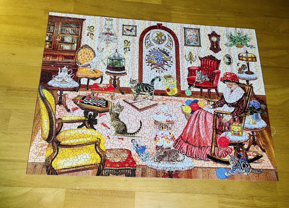 Grandma’s Catnap - Bits & Pieces puzzle collectible [Barcode 192949039903] - Main Image 2