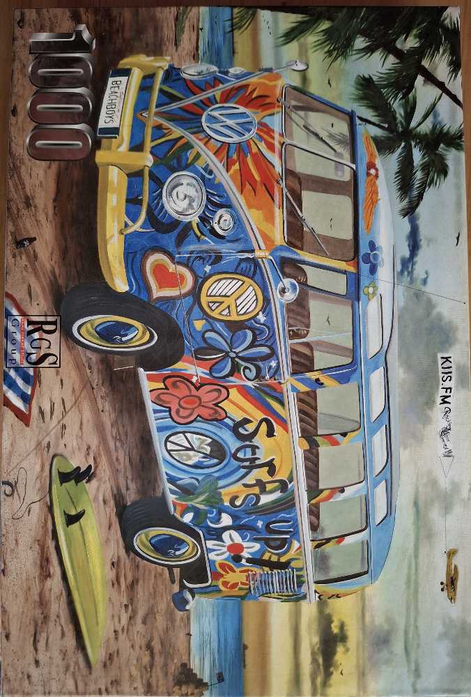 500 Pc 15 X 29 ”fishing Lessons” Puppies Art By Terry Doughty