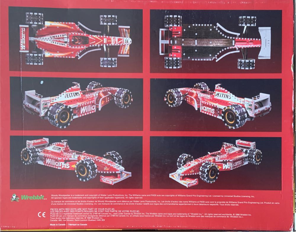 Williams FW20 Formula 1 - Wrebbit puzzle collectible [Barcode 772666009153] - Main Image 2
