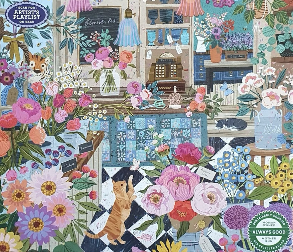 English Flower Shop - Eeboo puzzle collectible [Barcode 0689196517440] - Main Image 2