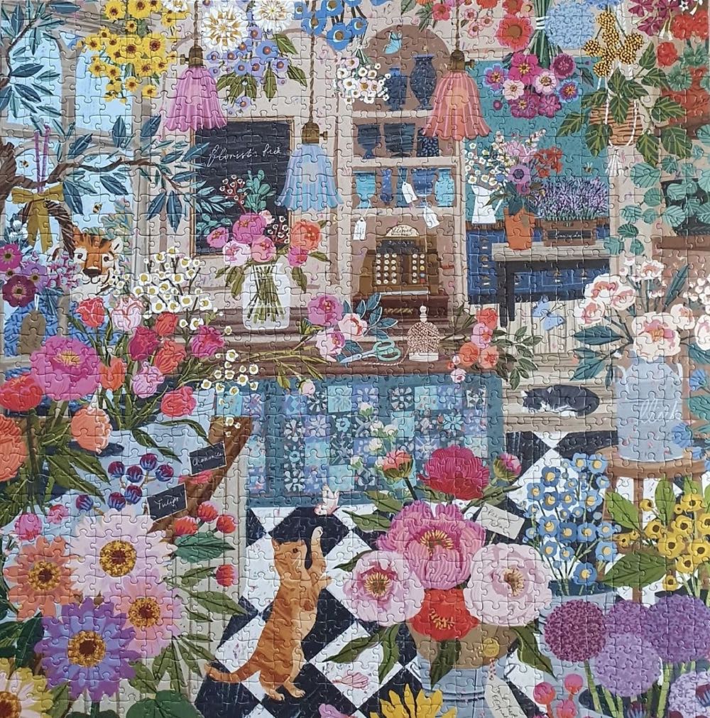 English Flower Shop - Eeboo puzzle collectible [Barcode 0689196517440] - Main Image 3