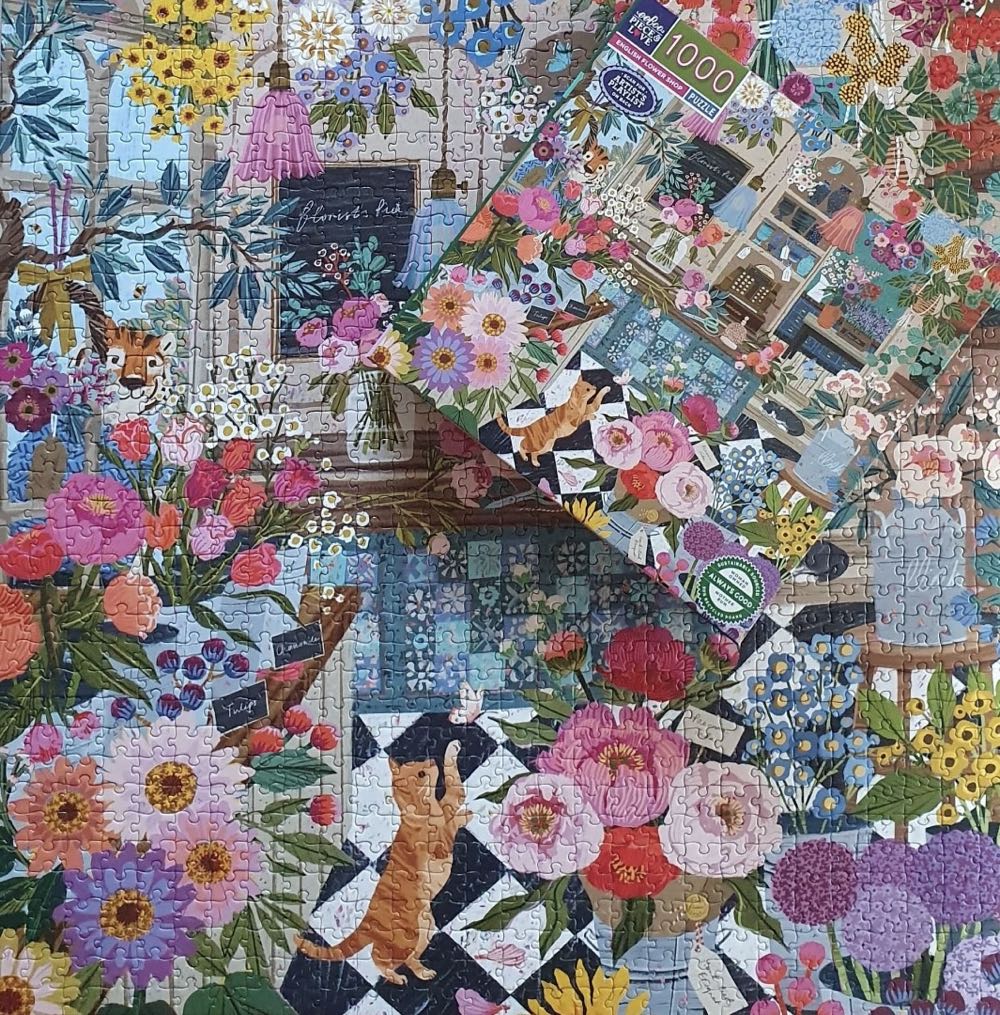 English Flower Shop - Eeboo puzzle collectible [Barcode 0689196517440] - Main Image 4