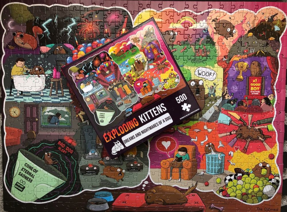 Exploding Kittens Dreams And Nightmares Of A Dog - Exploding Kittens puzzle collectible [Barcode 0810083041346] - Main Image 4