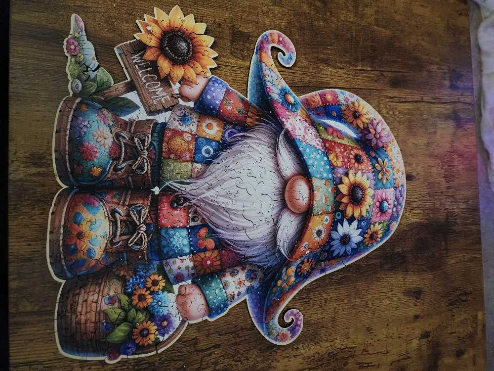 Wooden-Gnome Large  puzzle collectible - Main Image 2