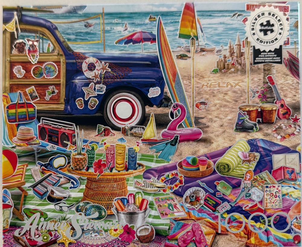 Aimee Stewart — Beach Vacation - Silver Select Edition - Buffalo puzzle collectible [Barcode 079346125470] - Main Image 2