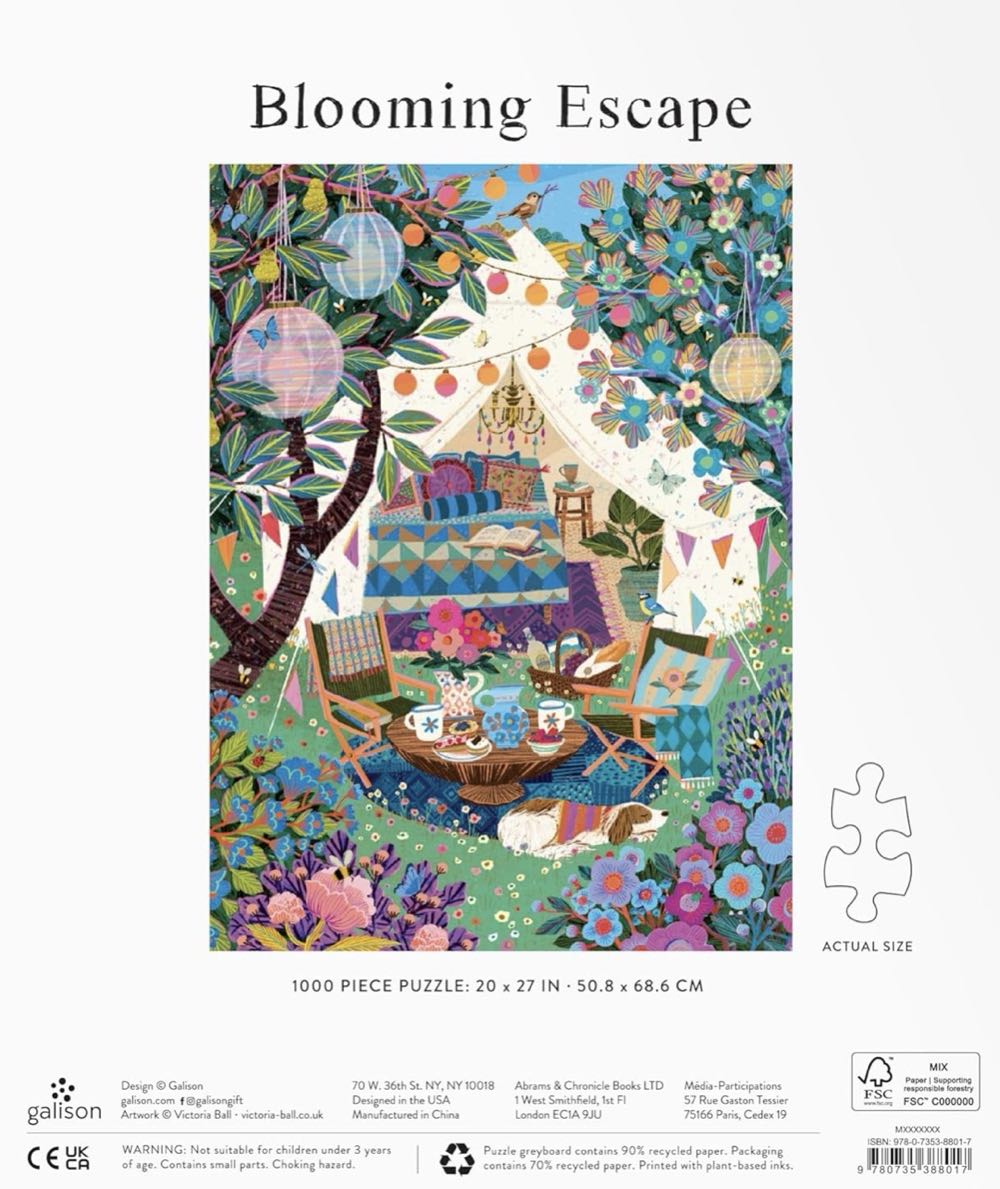 Blooming Escape - Galison puzzle collectible [Barcode 9780735388017] - Main Image 3