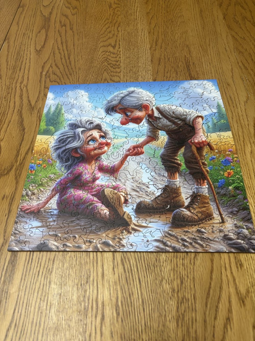 Wooden Muddy Road - Wooden Puzzle puzzle collectible - Main Image 2
