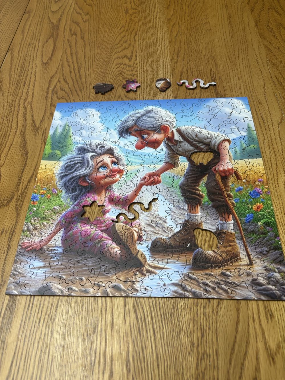 Wooden Muddy Road - Wooden Puzzle puzzle collectible - Main Image 4