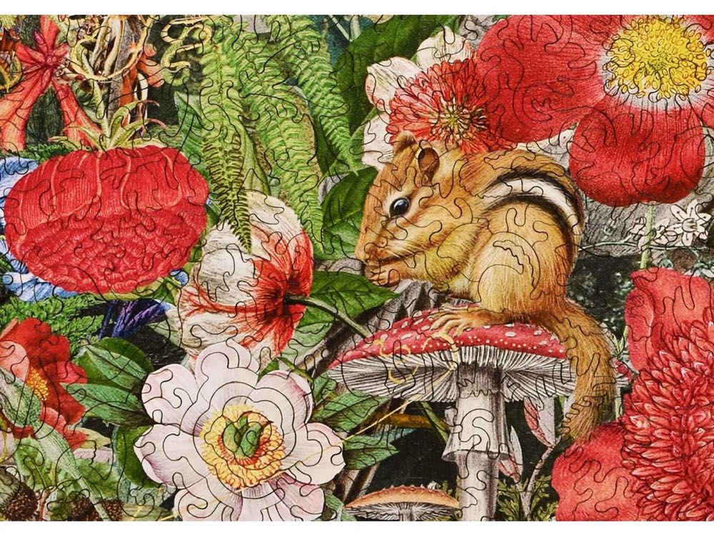 Owl - Woodland Flower - Liberty Puzzles puzzle collectible - Main Image 2