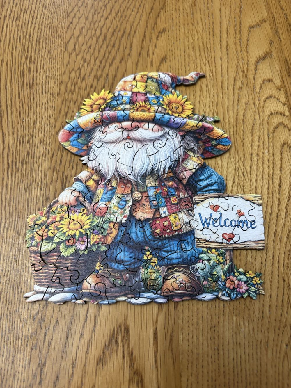 Wooden Sunflower Gnome - Wooden Puzzle puzzle collectible - Main Image 2