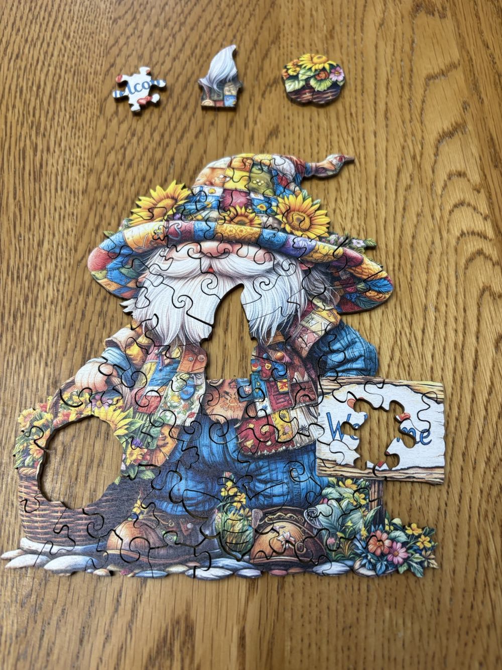 Wooden Sunflower Gnome - Wooden Puzzle puzzle collectible - Main Image 4