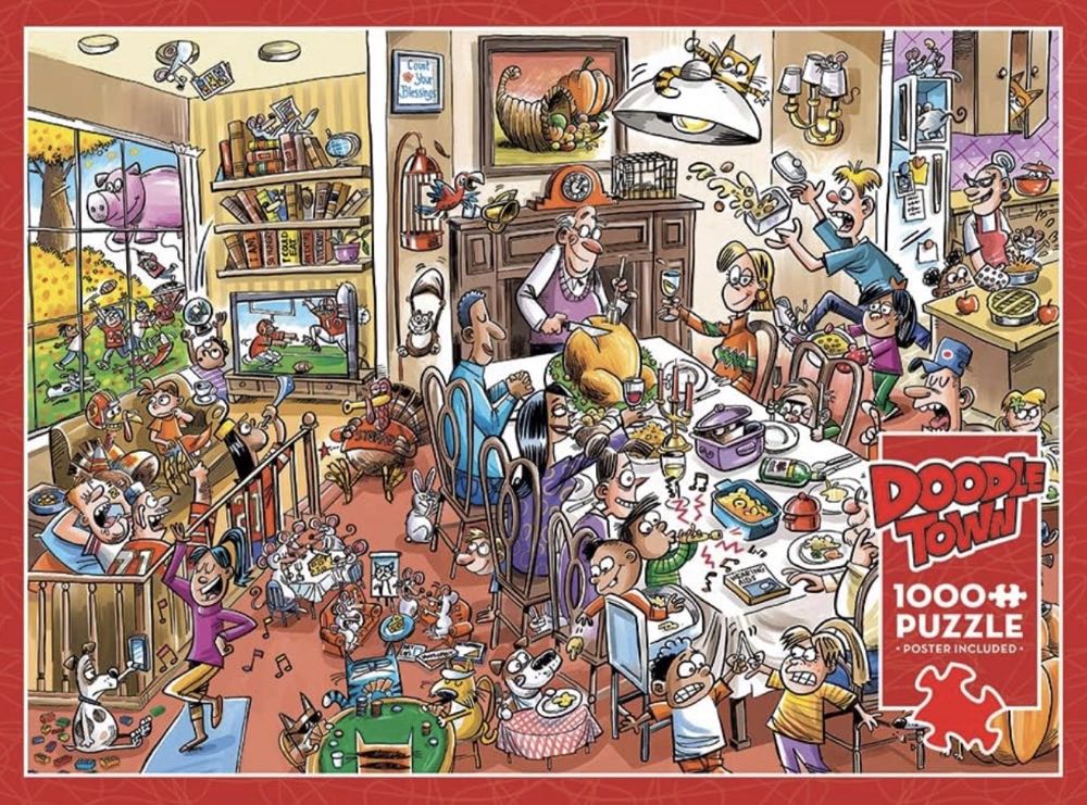 Doodletown : Thanksgiving Togetherness - Cobble Hill puzzle collectible - Main Image 2