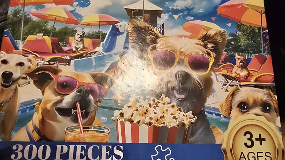 Dogs Pool Party $4  puzzle collectible - Main Image 2