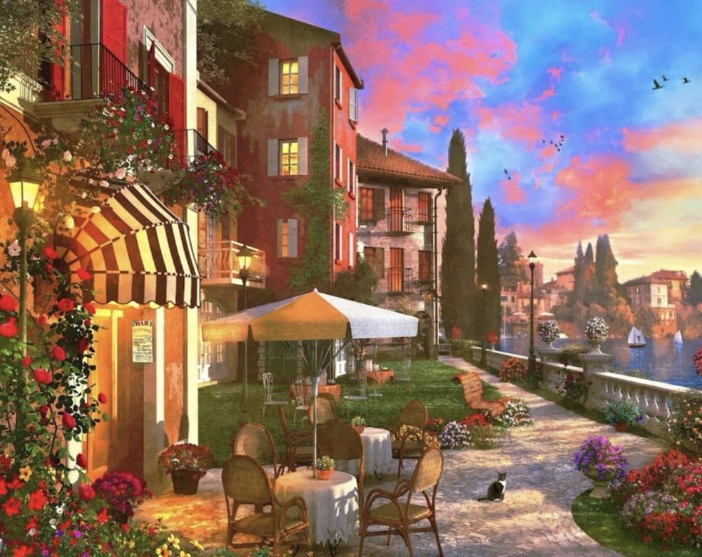 A Sunset On Lake Como - Mosaic Puzzles 🇺🇸 puzzle collectible - Main Image 2