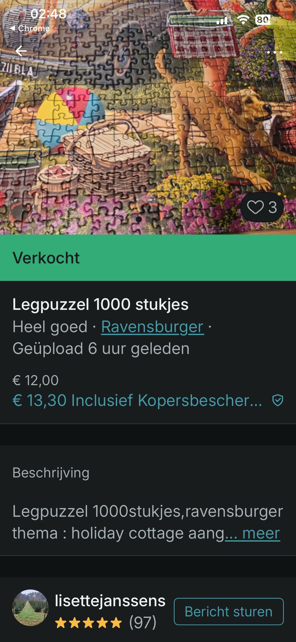 Holiday Cottage Saskia Lenen - Ravensburger puzzle collectible [Barcode 4005555017219] - Main Image 4