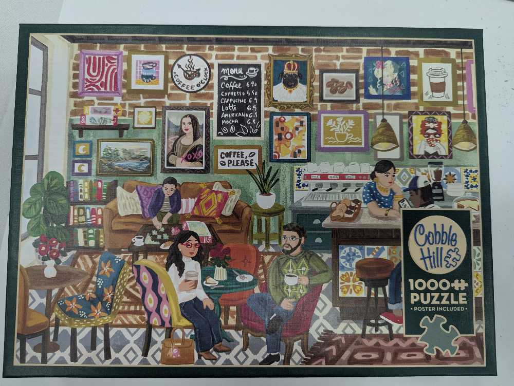 Coffee Please - Cobble Hill puzzle collectible [Barcode 625012403634] - Main Image 2