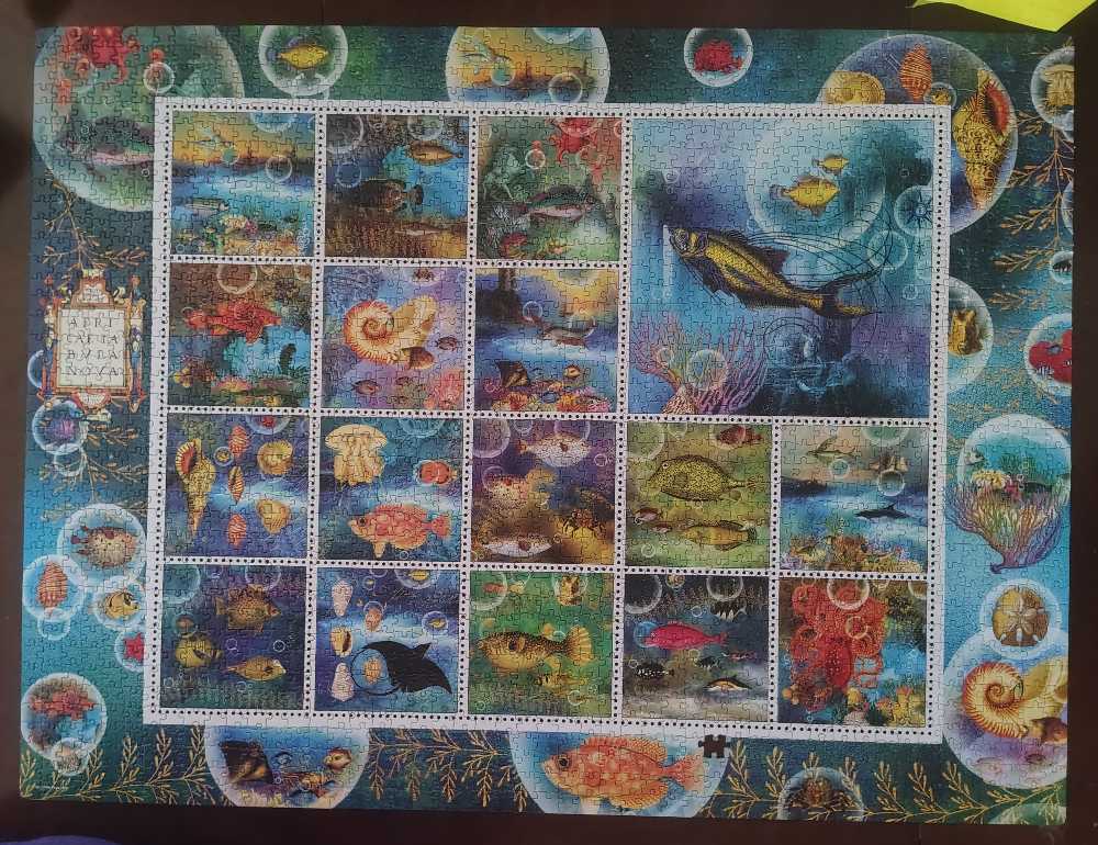 Undersea Garden 2 - Cardinal Hasbro Milton Bradley puzzle collectible [Barcode 778988299814] - Main Image 2