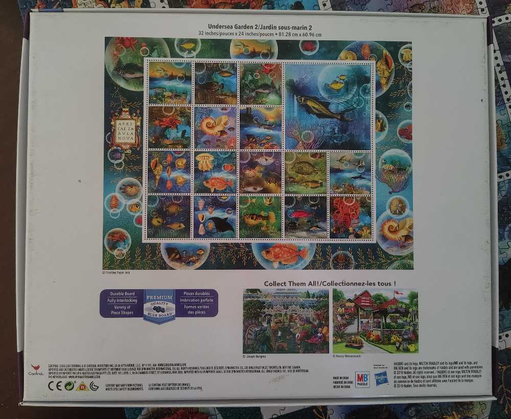 Undersea Garden 2 - Cardinal Hasbro Milton Bradley puzzle collectible [Barcode 778988299814] - Main Image 3