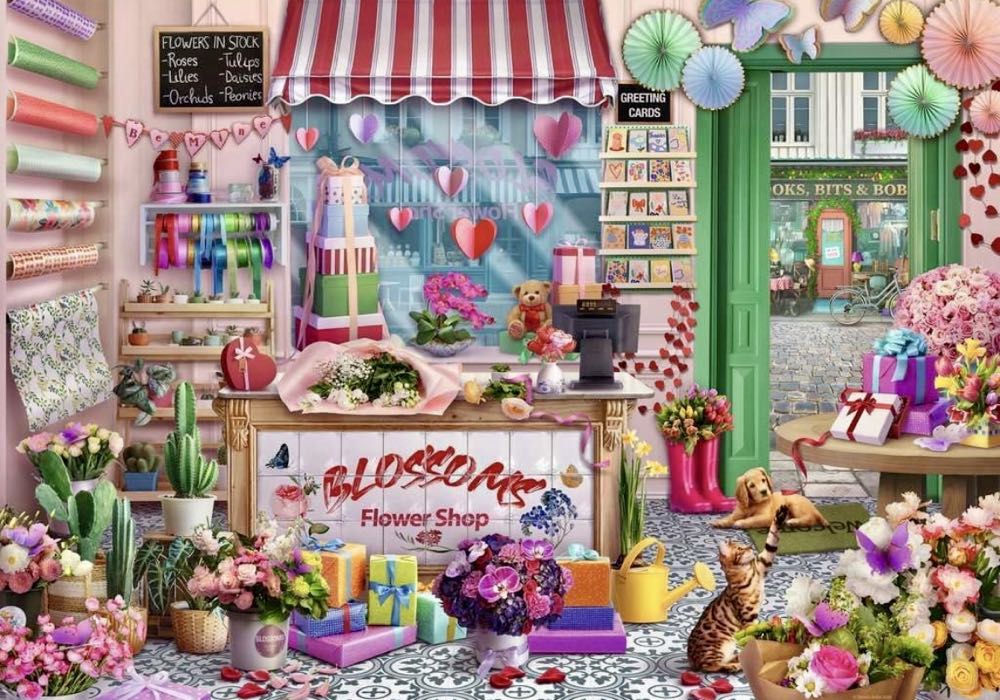Blossoms Flower Shop - Ravensburger puzzle collectible [Barcode 4005555017271] - Main Image 2