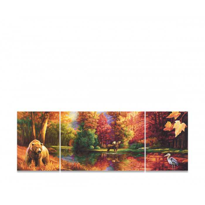 Noris Triptyque Indian Summer Jigsaw Indian : - Noris puzzle collectible [Barcode 4000826080169] - Main Image 2