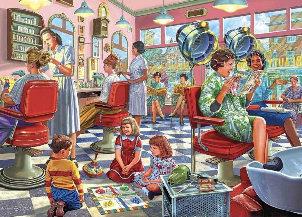 Back to the Past : Hairdresser Beauty Parlor 🆕 - Rose Art puzzle collectible [Barcode 4895145446143] - Main Image 2
