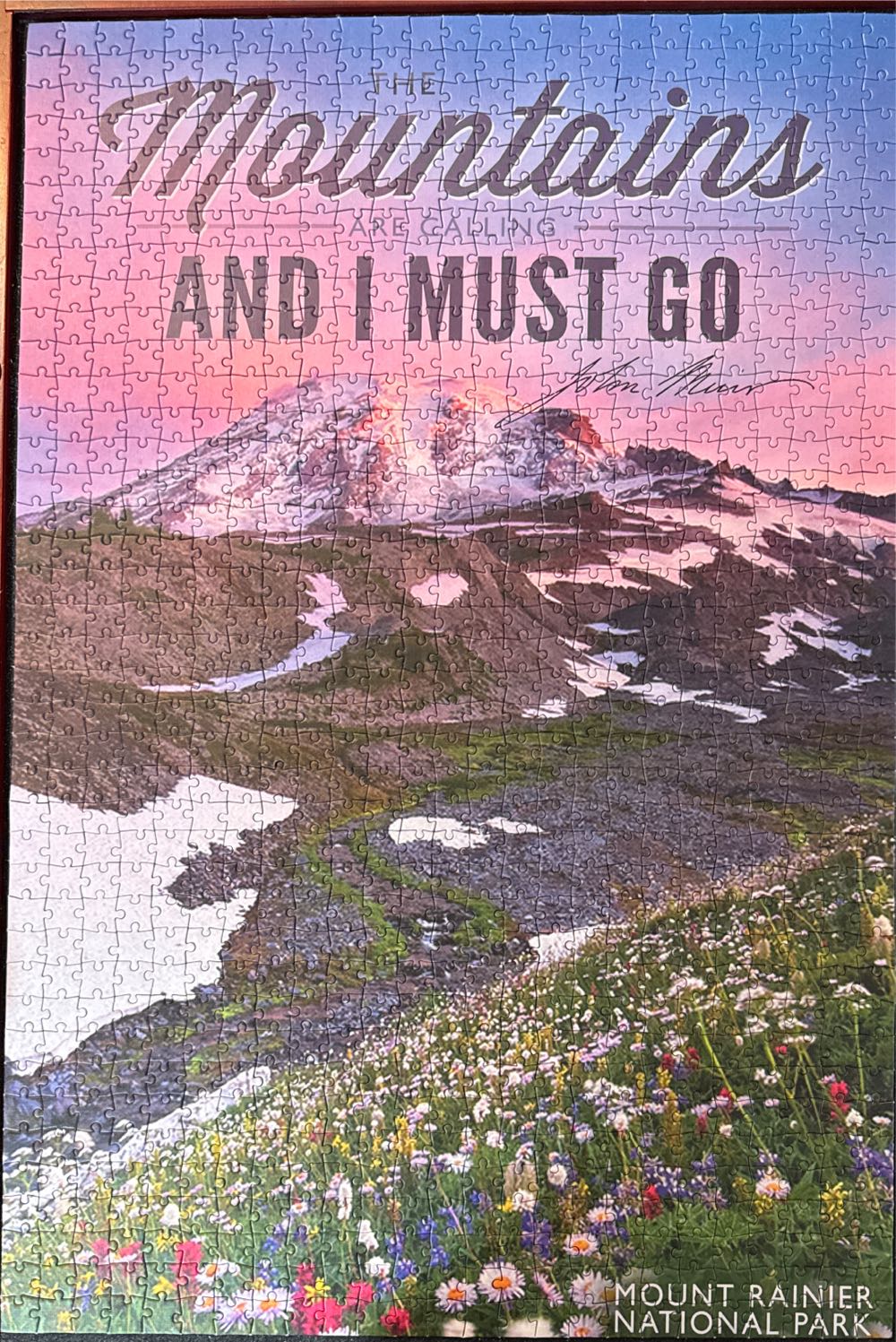 Mount Rainer National Park. The Mountains Are Calling And I Must Go - Lantern Press puzzle collectible - Main Image 2