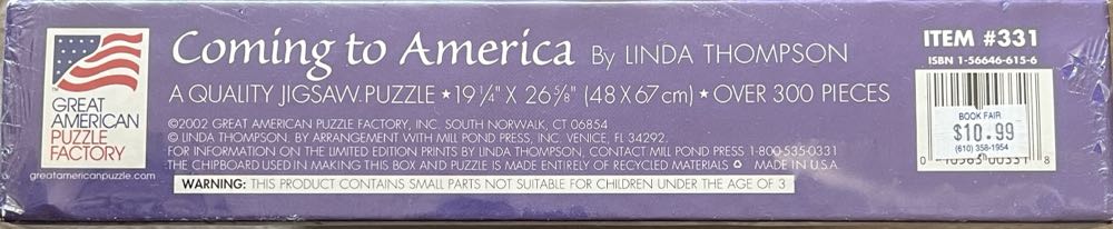 Coming To America - Great American Puzzle Factory puzzle collectible - Main Image 3