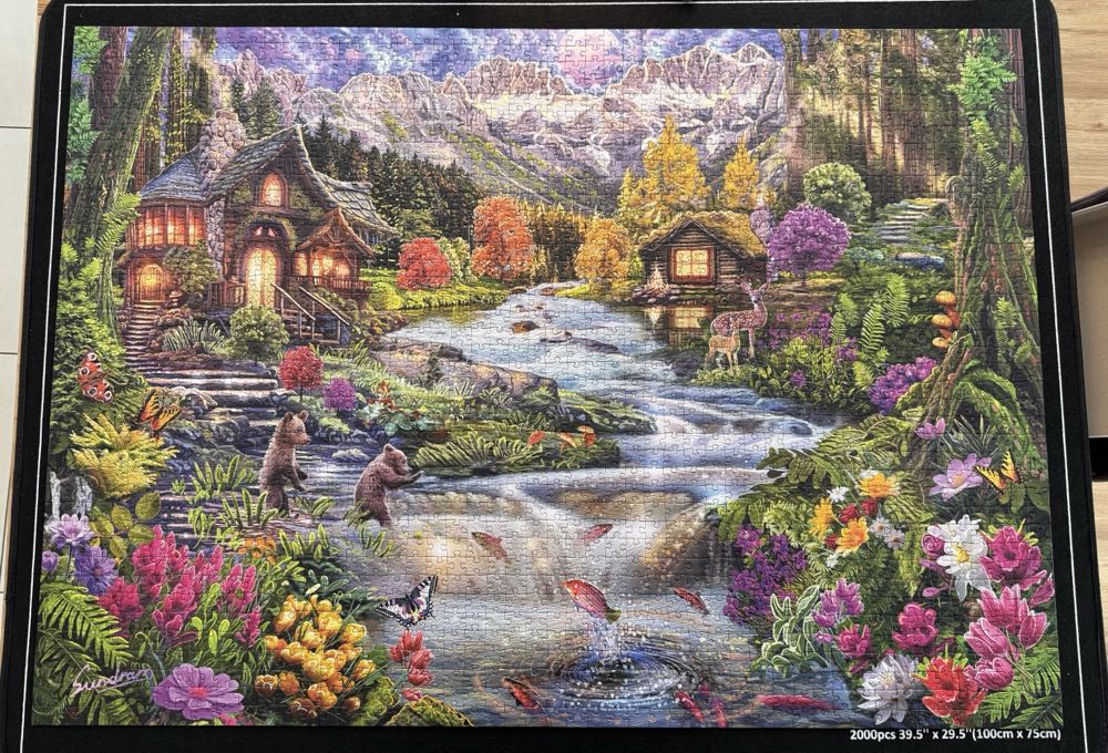 Flussidyll in den Bergen - Schmidt Puzzle puzzle collectible [Barcode 4001504588687] - Main Image 2