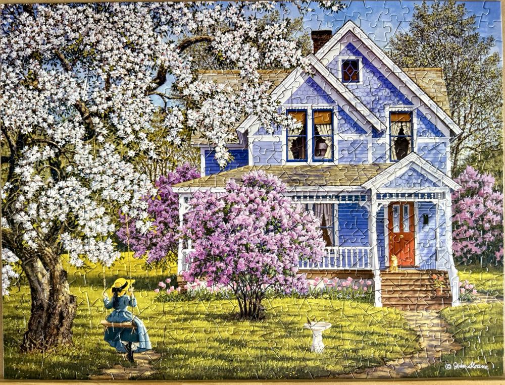 Lilacs And Lace (Verified By Me) 🧩 - Bits And Pieces puzzle collectible - Main Image 3