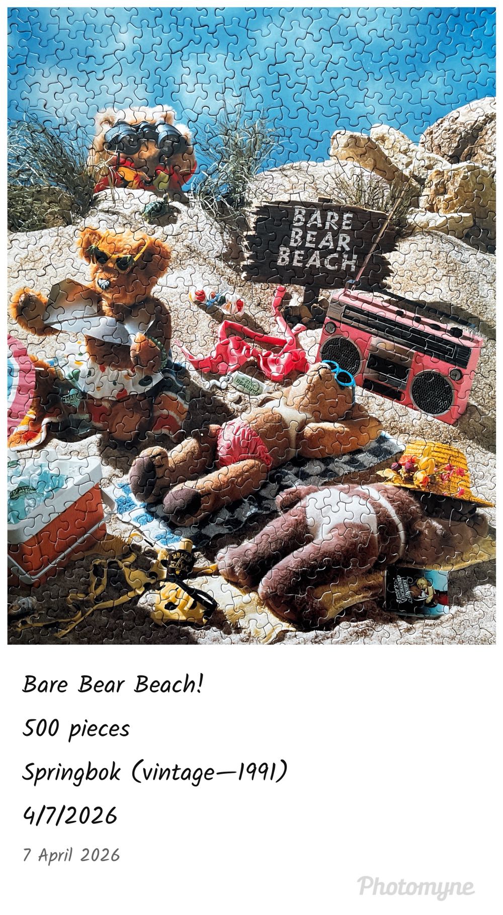 Bare Bear Beach! - Springbok puzzle collectible - Main Image 3