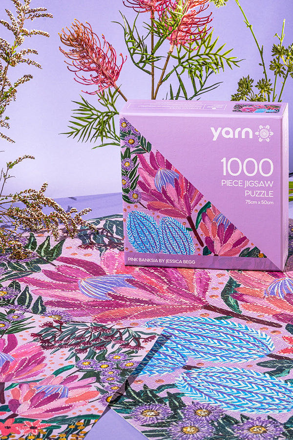 Pink Banksia - Yarn puzzle collectible [Barcode 000305243782] - Main Image 2