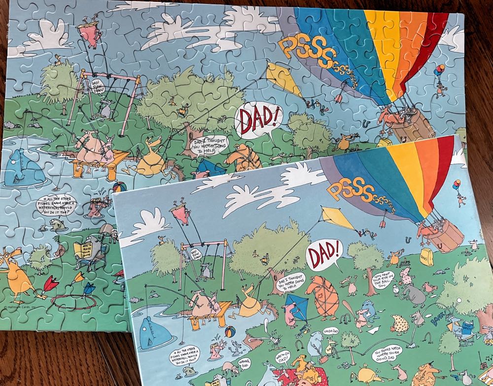 Sunday In The Park With Dad - Springbok puzzle collectible - Main Image 2