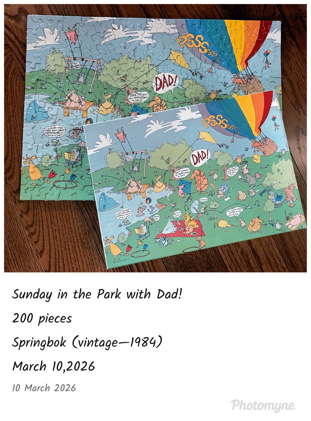Sunday In The Park With Dad - Springbok puzzle collectible - Main Image 4