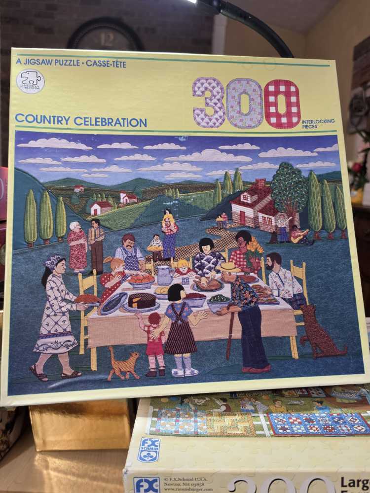 Ceaco Thomas Kinkade Holiday Evening Sleigh Ride Jigsaw Puzzle Pieces