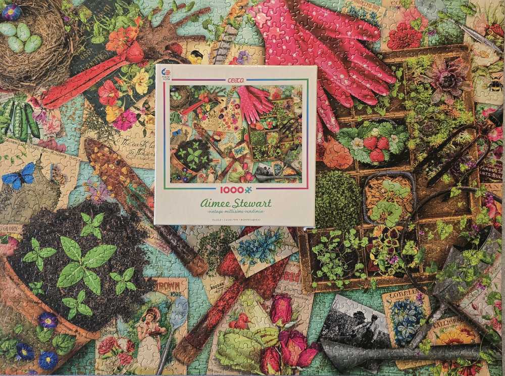 Vintage Garden - Completed  - Ceaco puzzle collectible [Barcode 021081330435] - Main Image 3