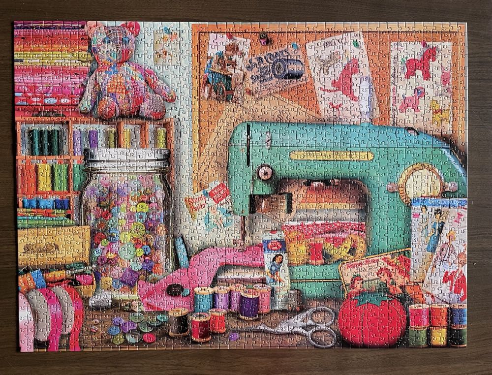 The Sewing Desk - Bits And Pieces puzzle collectible [Barcode 192949031693] - Main Image 3