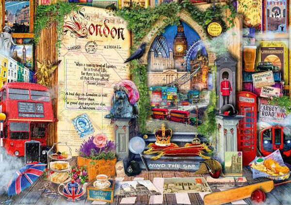 London collage/ Life Is An Open Book London - Step Puzzle Company puzzle collectible [Barcode 4602827840331] - Main Image 2
