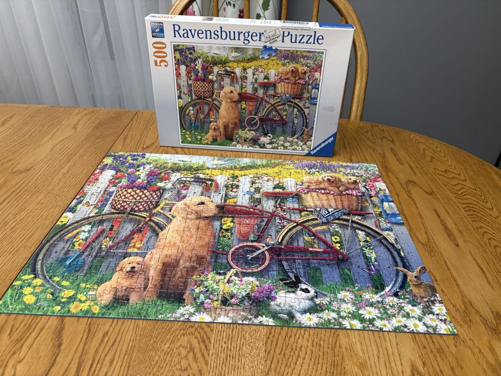 Cute Dogs In The Garden - Ravensburger puzzle collectible - Main Image 2