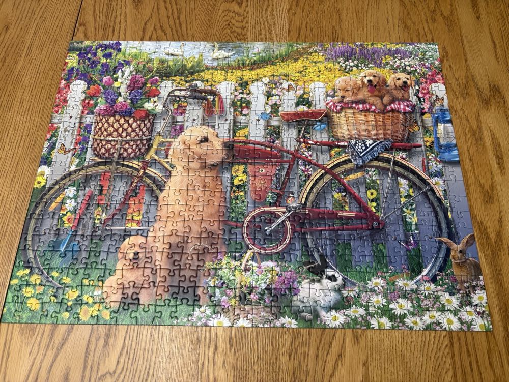 Cute Dogs In The Garden - Ravensburger puzzle collectible - Main Image 3