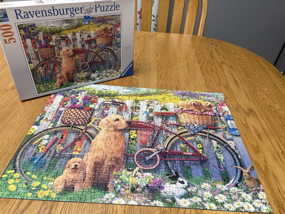 Cute Dogs In The Garden - Ravensburger puzzle collectible - Main Image 4