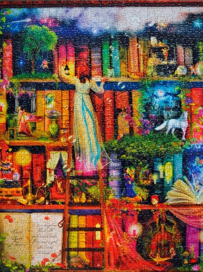 Treasure Hunt Bookshelf - SunsOut puzzle collectible [Barcode 796780510678] - Main Image 3