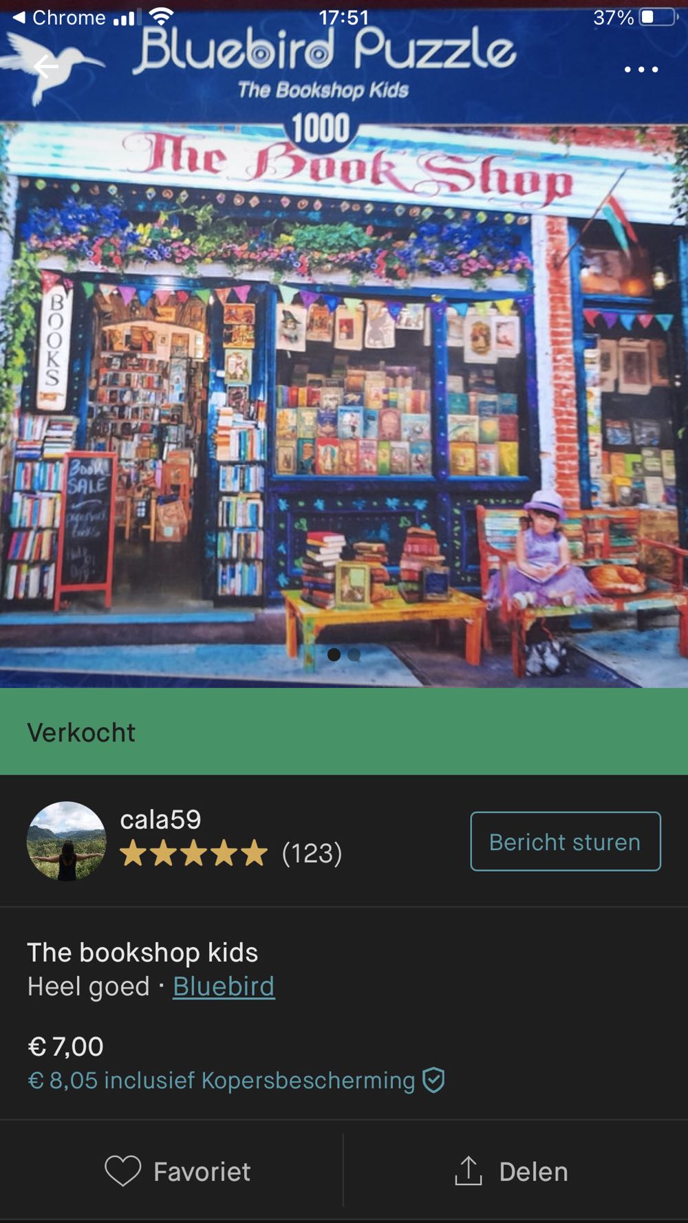 Bookshop Kids - Completed - Bluebird puzzle collectible [Barcode 3663384703270] - Main Image 4