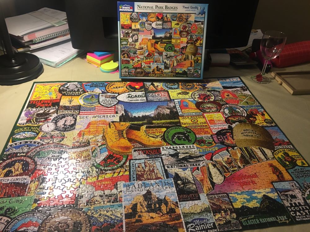 National Park Badges - Completed And Returned To Kayla - White Mountain Puzzles puzzle collectible - Main Image 2