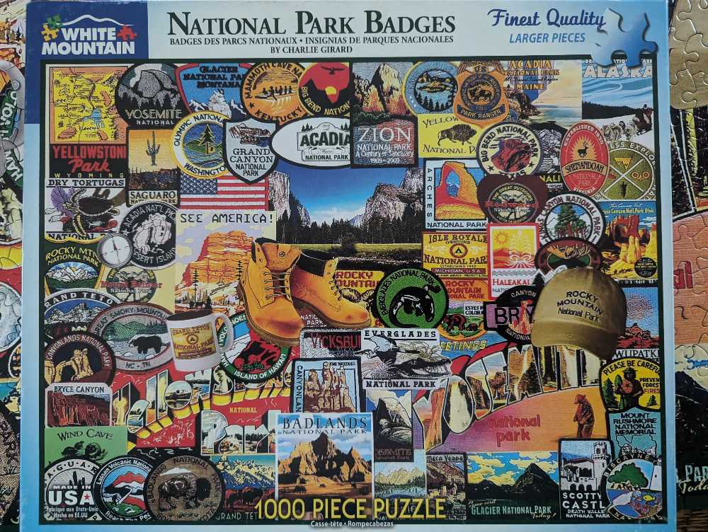 National Park Badges - Completed And Returned To Kayla - White Mountain Puzzles puzzle collectible - Main Image 3
