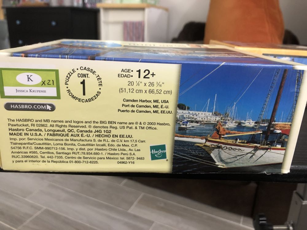 Camden Harbor, ME, USA - Hasbro MB Puzzles puzzle collectible - Main Image 2