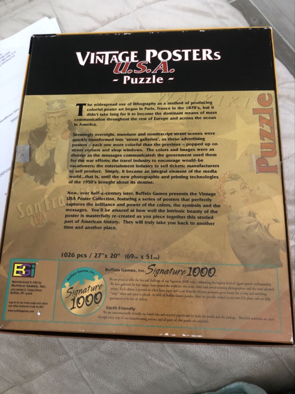 San Francisco - Buffalo puzzle collectible [Barcode 079346010936] - Main Image 2