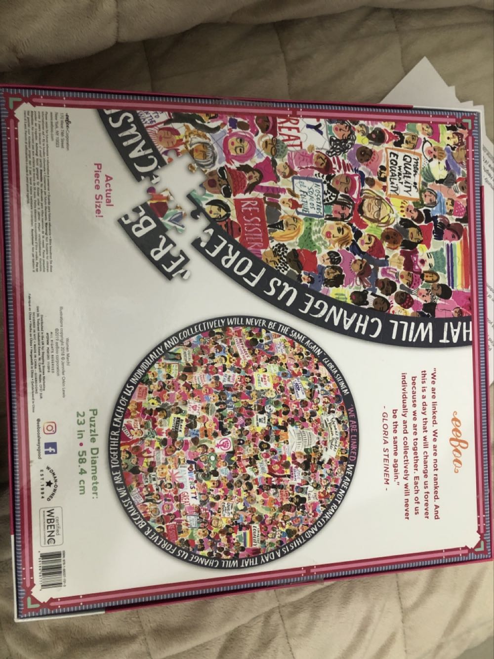 Eeboo: Women March! - eeBoo Puzzles puzzle collectible [Barcode 689196507779] - Main Image 2