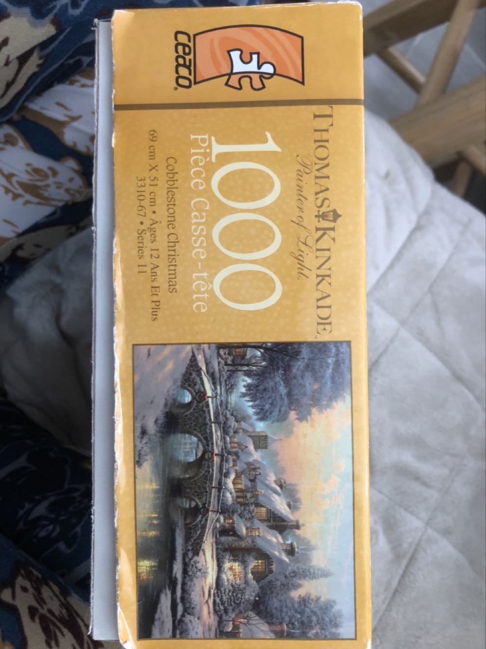 Cobblestone Christmas -  Ceaco puzzle collectible [Barcode 704812219451] - Main Image 2