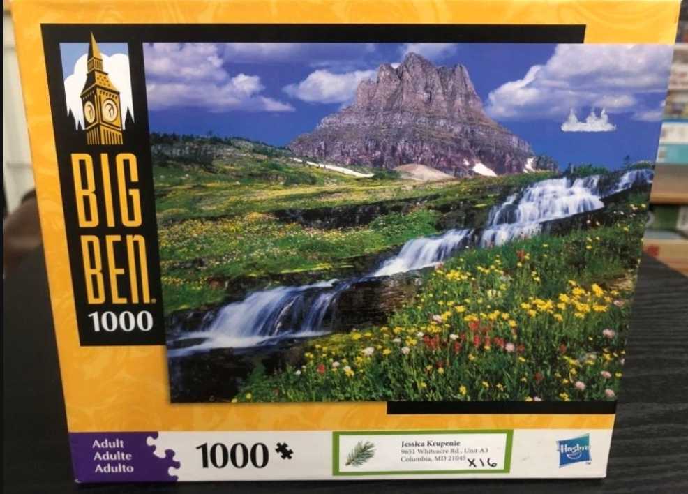 Big Ben 1000 - Glacier National Park, Montana, USA - Hasbro MB Puzzles puzzle collectible [Barcode 653569520122] - Main Image 3